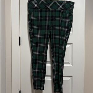 Torrid Green Plaid Pixie Leggings